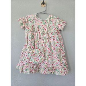 Rachel Zoe Toddler Girl Floral Heart Dress Purse Set 3T Cotton Spring Summer